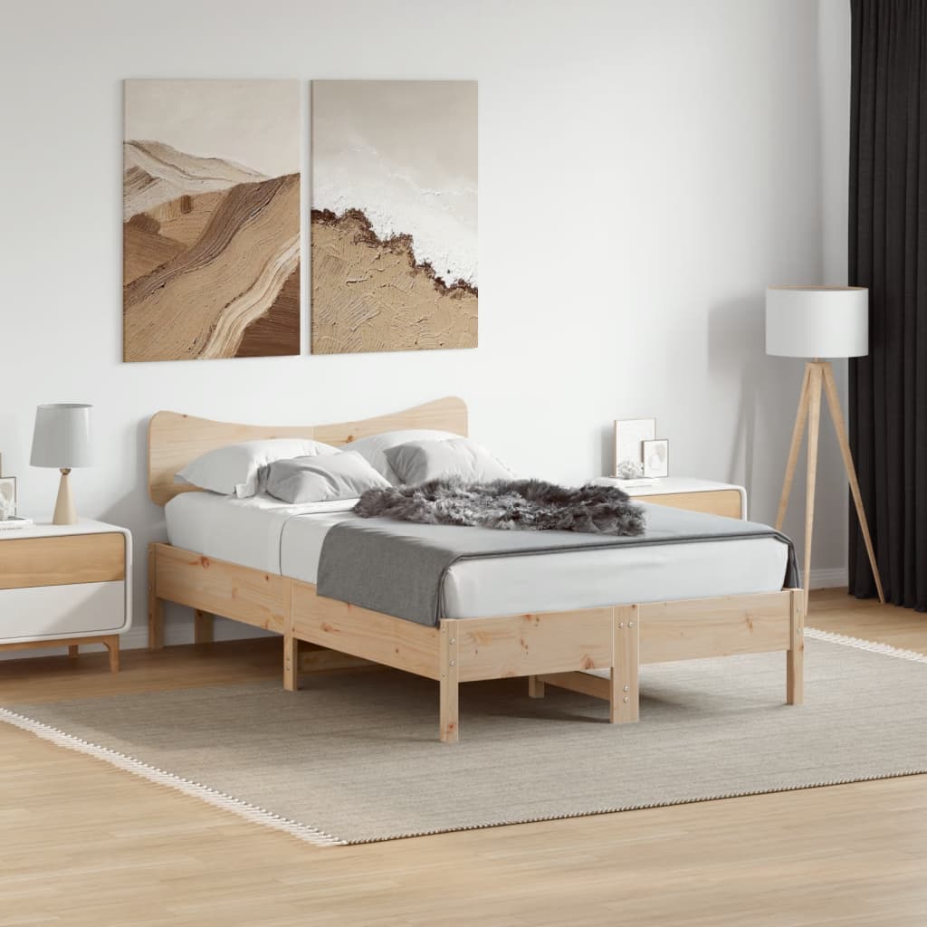 sengegavl 120 cm massivt fyrretræ