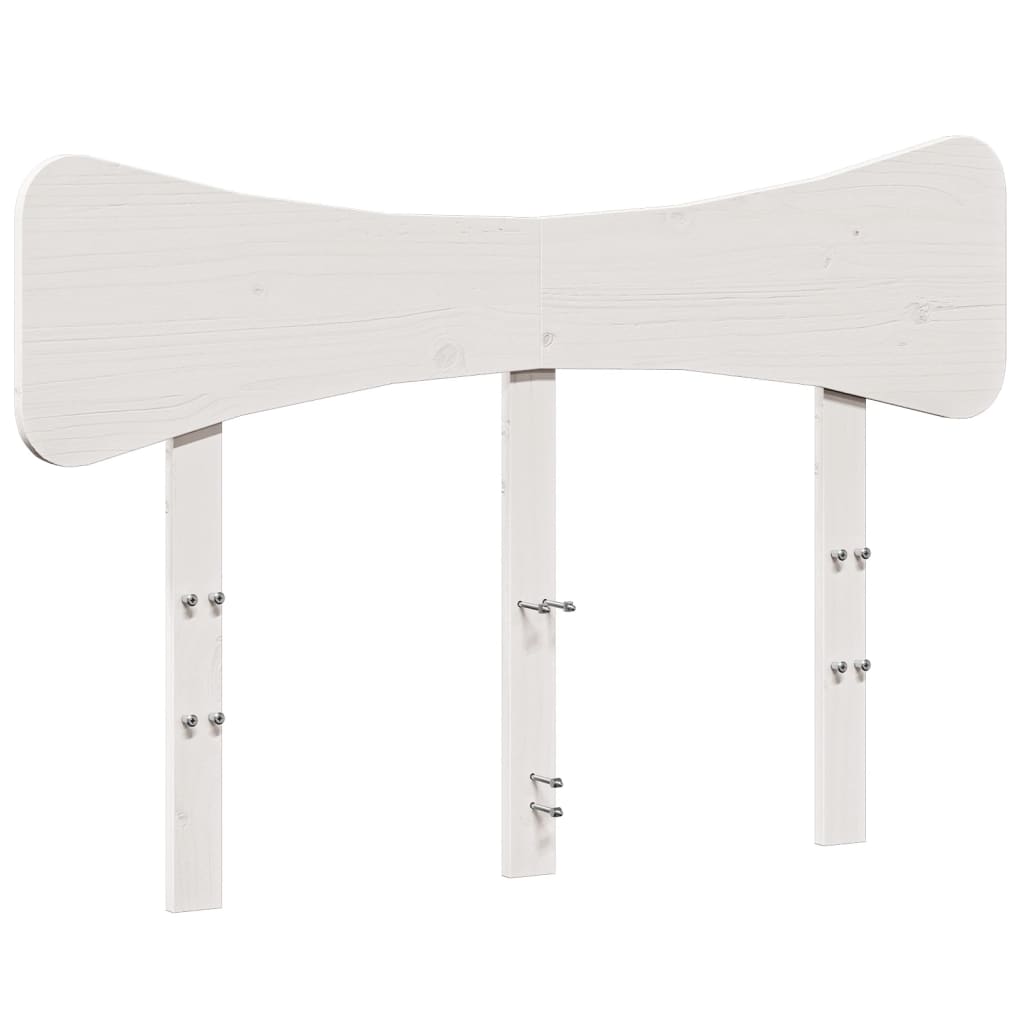 sengegavl 120 cm massivt fyrretræ hvid