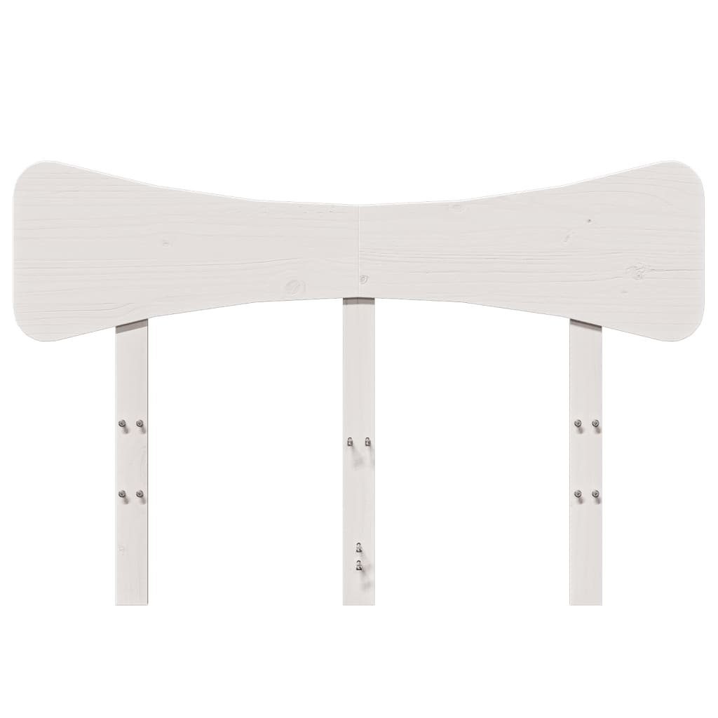 sengegavl 120 cm massivt fyrretræ hvid