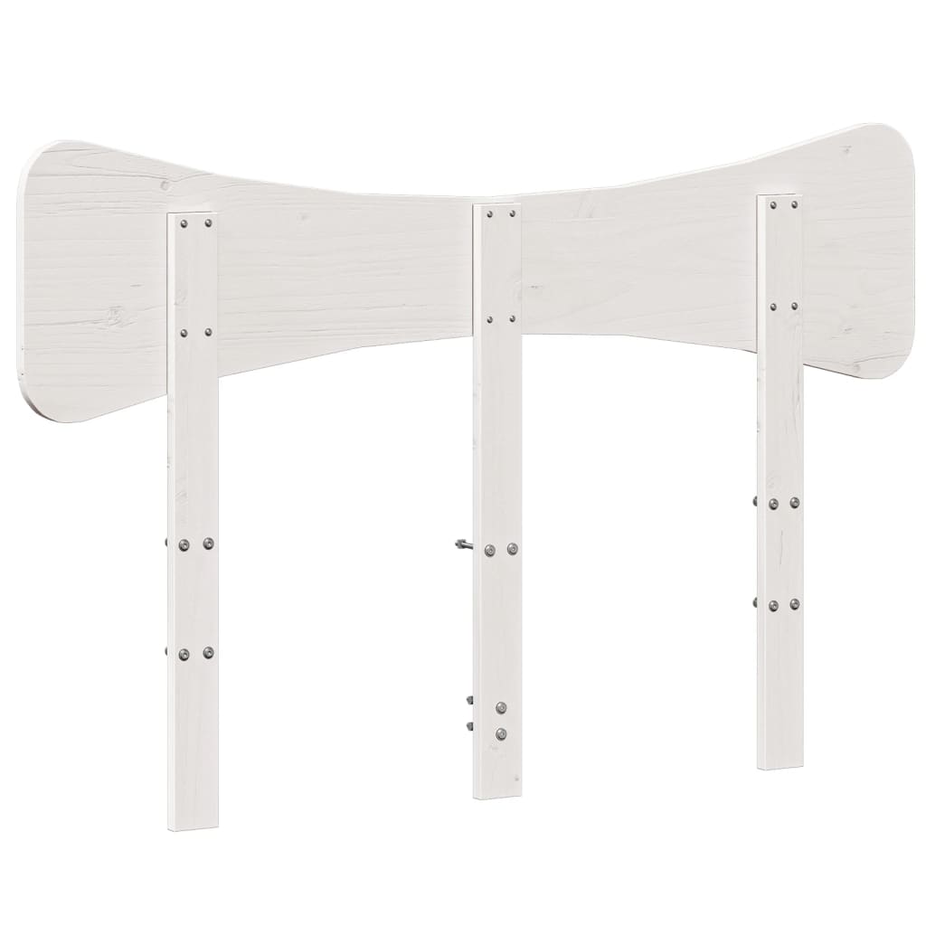 sengegavl 120 cm massivt fyrretræ hvid