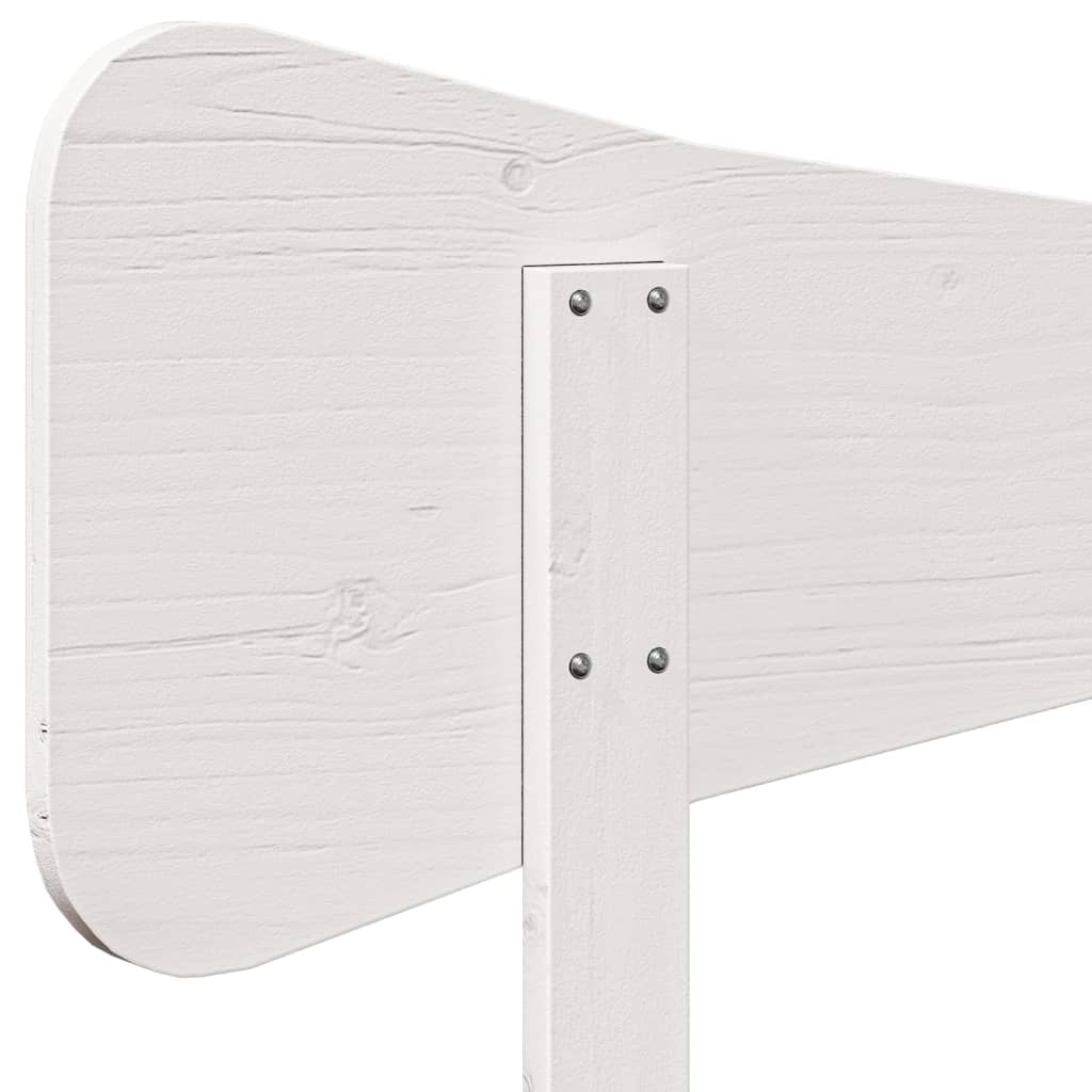 sengegavl 120 cm massivt fyrretræ hvid