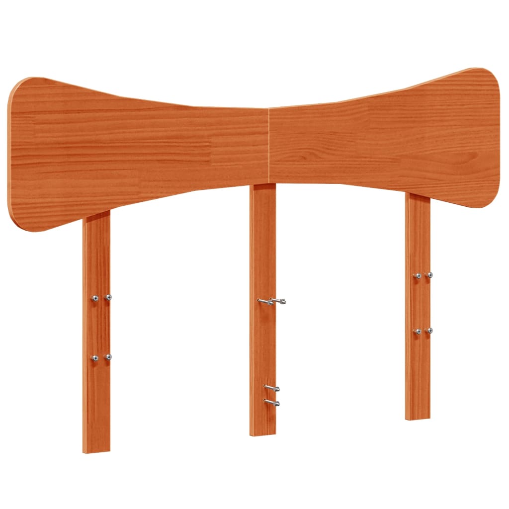 sengegavl 120 cm massivt fyrretræ gyldenbrun