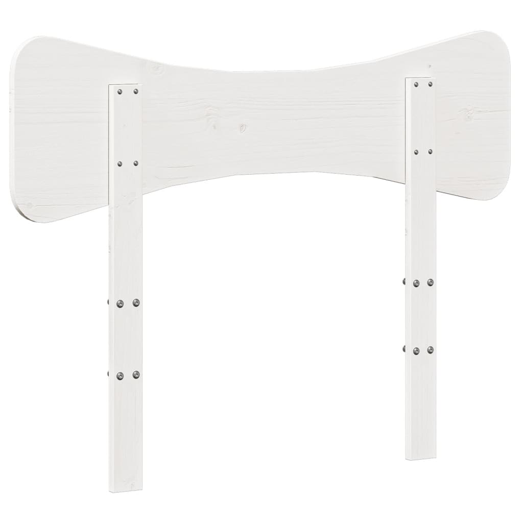 sengegavl 100 cm massivt fyrretræ hvid