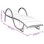 liggestol med hynde 60x199x42 cm polyrattan sort