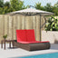 solseng med hynder polyrattan brun