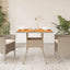 havebord 80x80x75 cm polyrattan og akacietræ sort