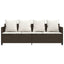 loungesofa med hynder polyrattan brun