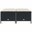 haveskamler 4 stk. med hynder polyrattan sort