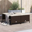 haveskamler 4 stk. med hynder polyrattan brun