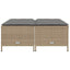 haveskamler 4 stk. med hynder polyrattan beige