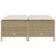 haveskamler 4 stk. med hynder polyrattan beige