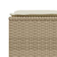 haveskamler 4 stk. med hynder polyrattan beige