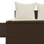 solseng med hynder polyrattan brun