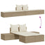 solseng med hynder polyrattan beige