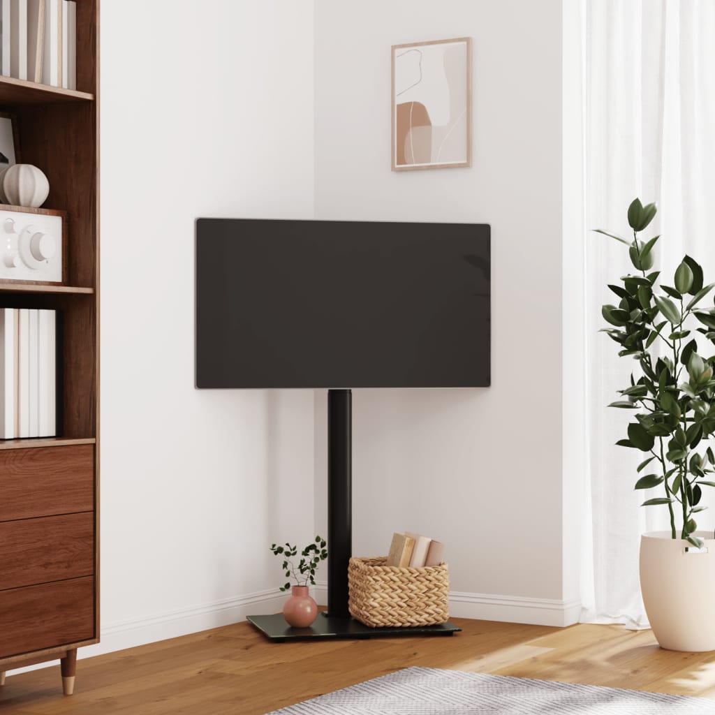 tv-stativ til hjørne 1 hylde til 32"-65" sort