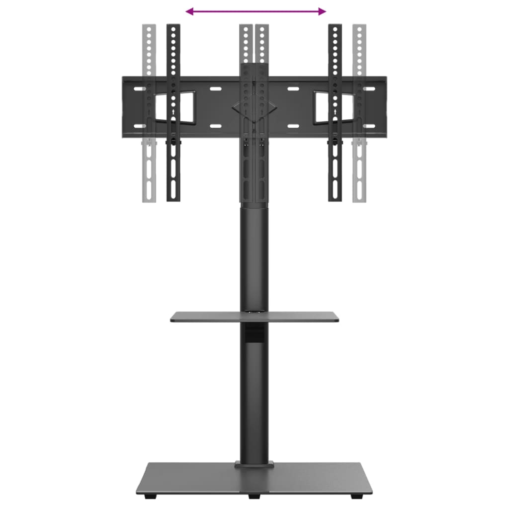 tv-stativ til hjørne 2 hylder til 32"-65" sort