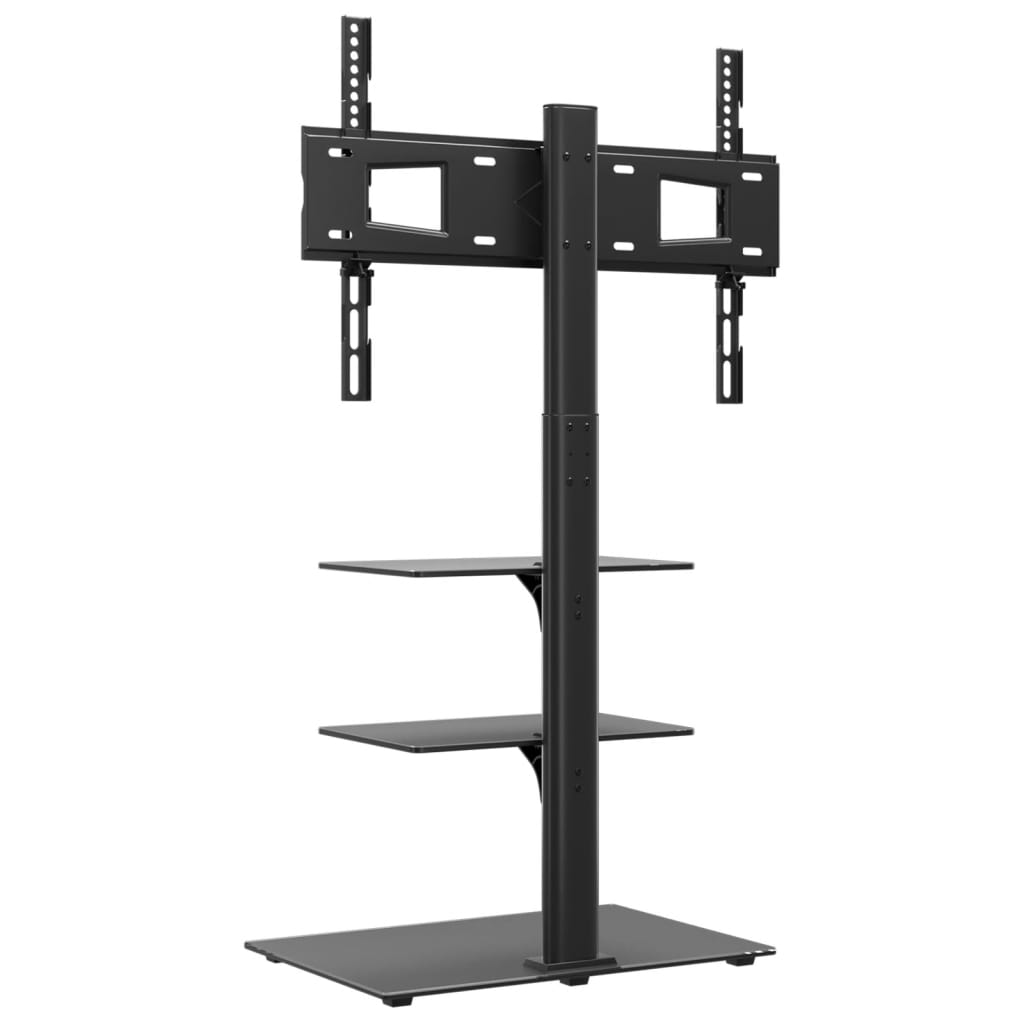 tv-stativ til hjørne 3 hylder til 32"-65" sort