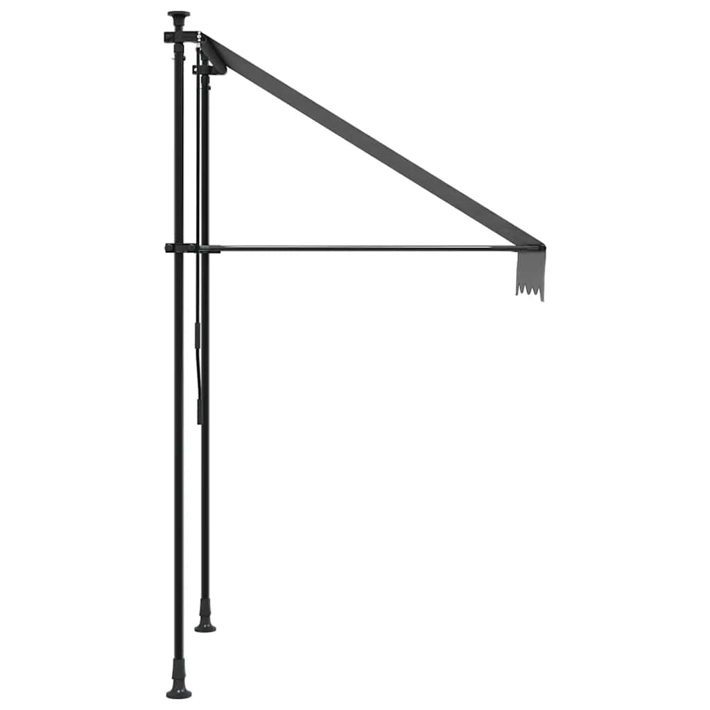 markise 100x150 cm sammenrullelig stof og stål antracitgrå