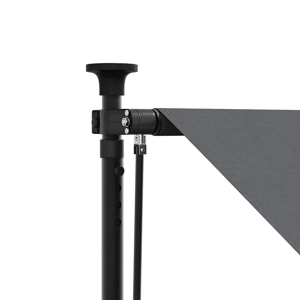 markise 300x150 cm sammenrullelig stof og stål antracitgrå