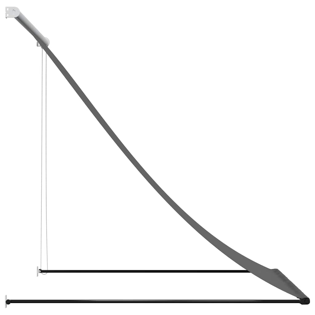 markise 150x150 cm sammenrullelig stof og stål antracitgrå