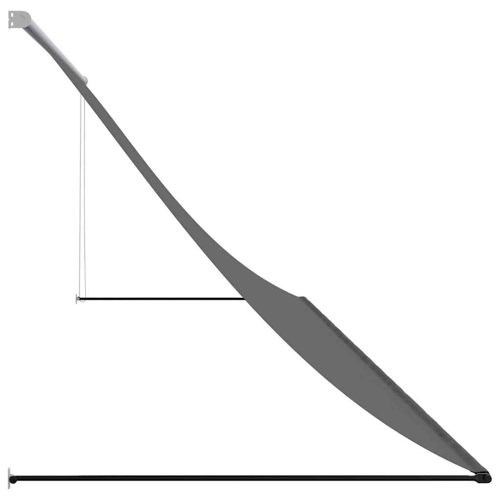 markise 350x150 cm sammenrullelig stof og stål antracitgrå