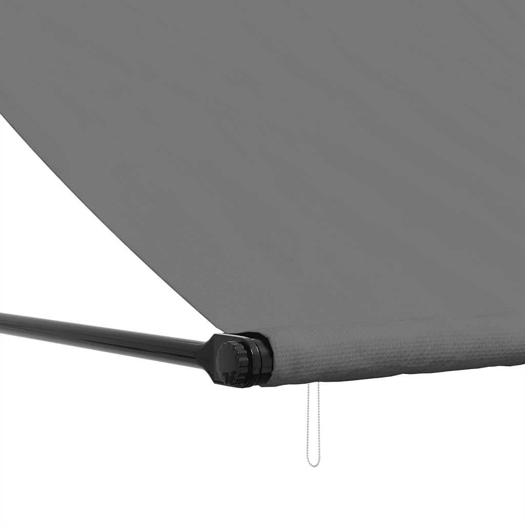 markise 350x150 cm sammenrullelig stof og stål antracitgrå
