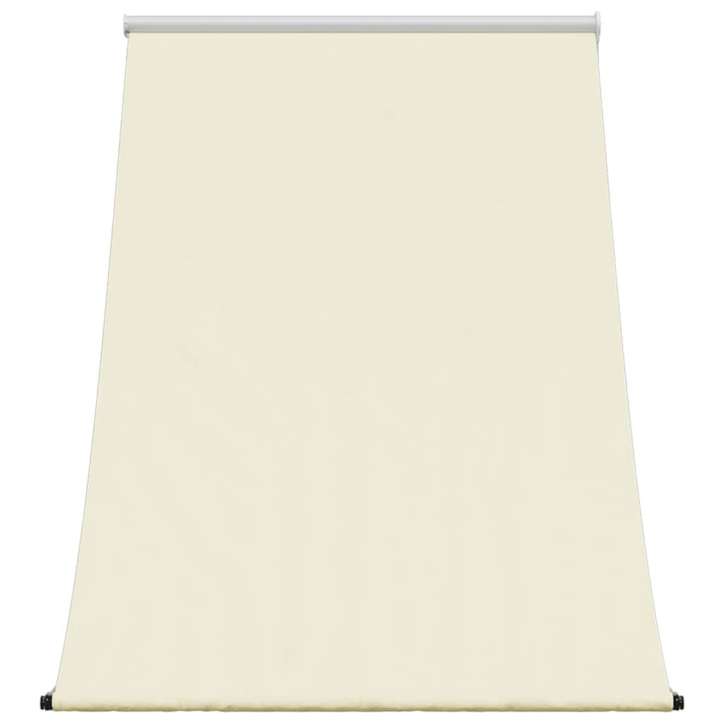 markise 150x150 cm sammenrullelig stof og stål cremefarvet