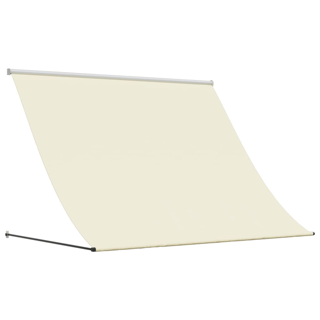 markise 200x150 cm sammenrullelig stof og stål cremefarvet