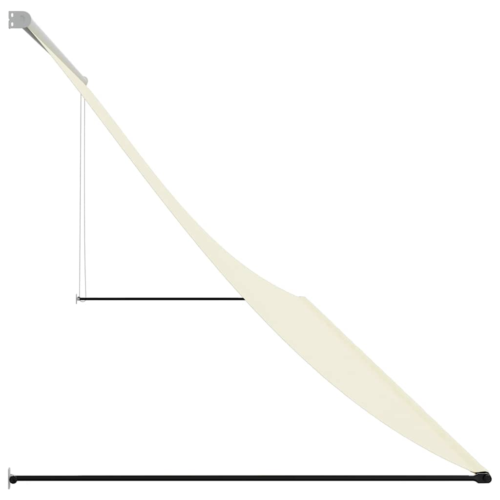 markise 400x150 cm sammenrullelig stof og stål cremefarvet