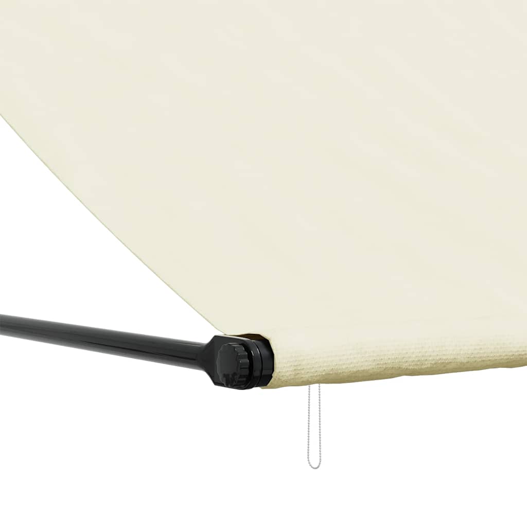 markise 400x150 cm sammenrullelig stof og stål cremefarvet