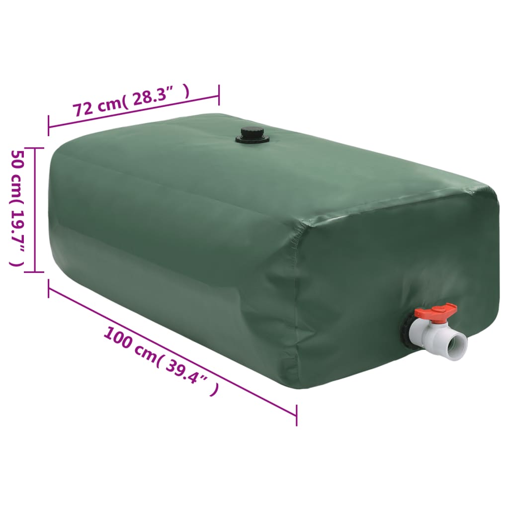 vandtank med hane sammenfoldelig 360 l PVC