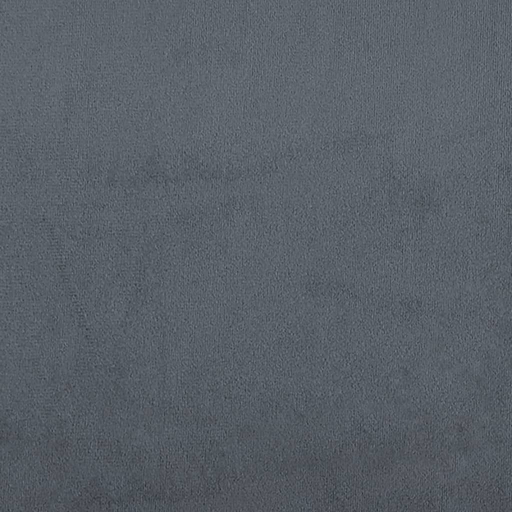 2-personers sovesofa med fodskammel velour mørkegrå