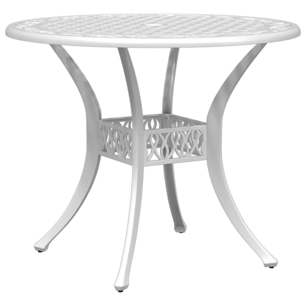 bistrosæt 3 dele støbt aluminium hvid
