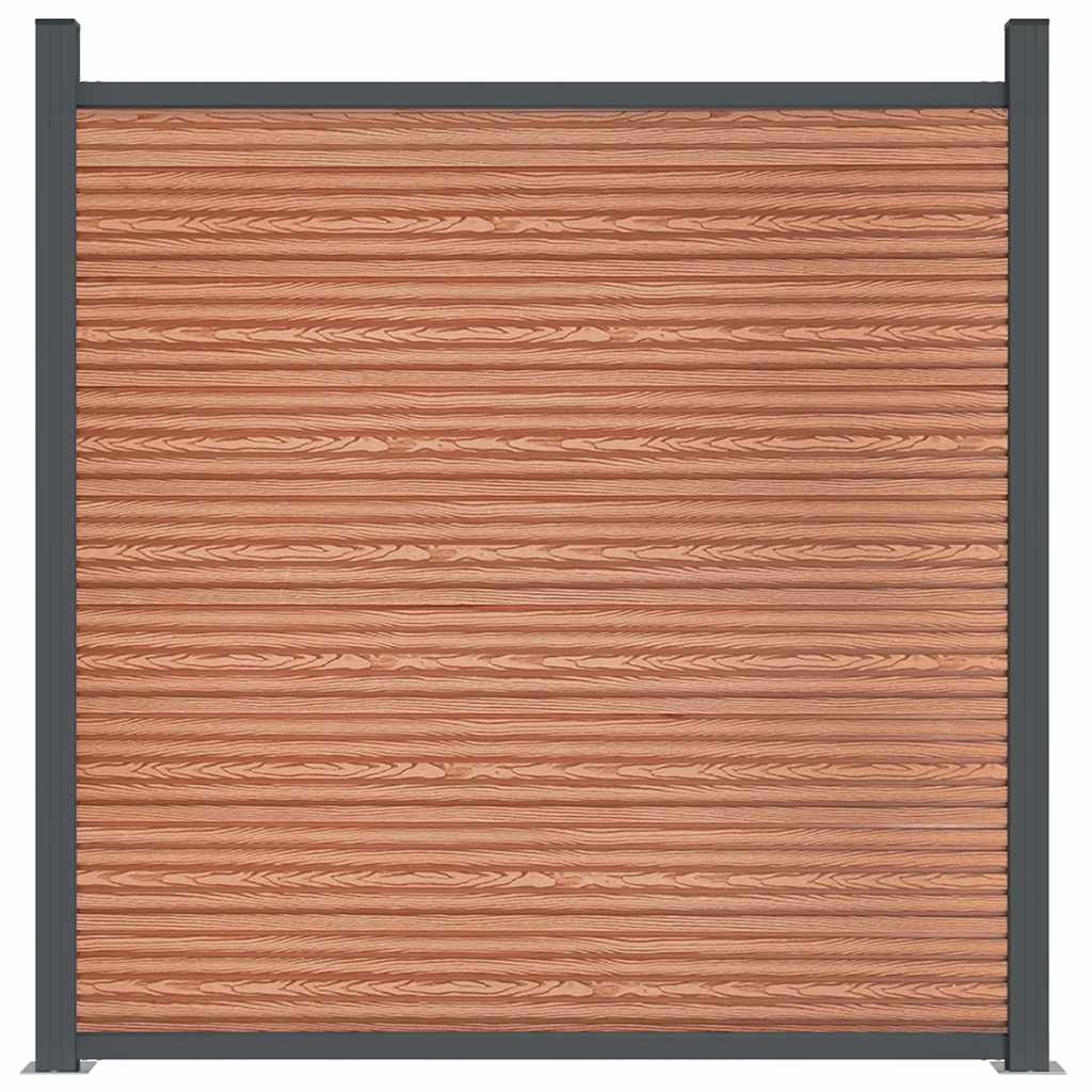 hegnspanel 180x186 cm WPC brun