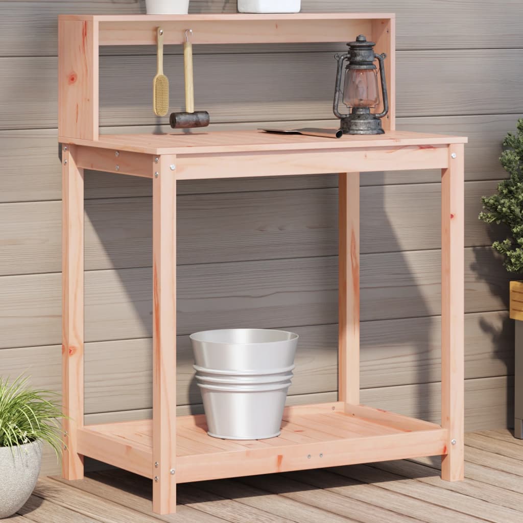 plantebord med hylder 82,5x50x109,5 cm massivt douglasgran