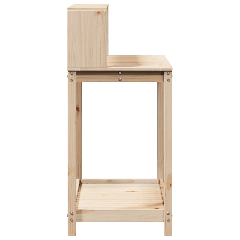 plantebord med hylder 108x50x109,5 cm massivt fyrretræ