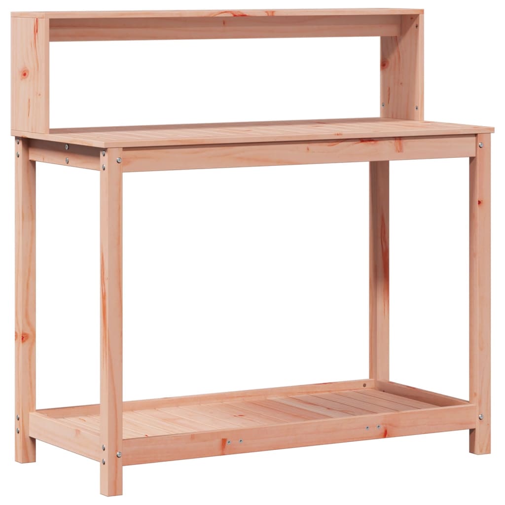 plantebord med hylder 108x50x109,5 cm massivt douglasgran