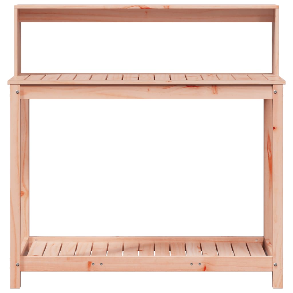 plantebord med hylder 108x50x109,5 cm massivt douglasgran