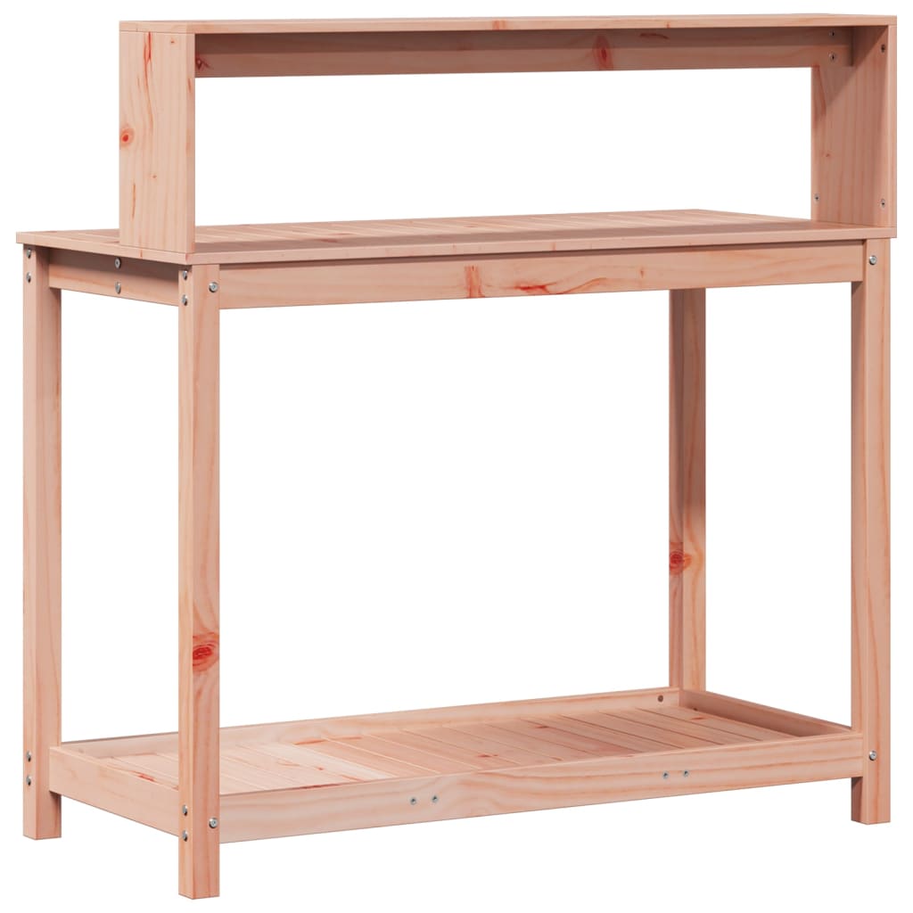 plantebord med hylder 108x50x109,5 cm massivt douglasgran