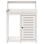 plantebord med hylder 82,5x50x109,5 cm massivt fyrretræ hvid