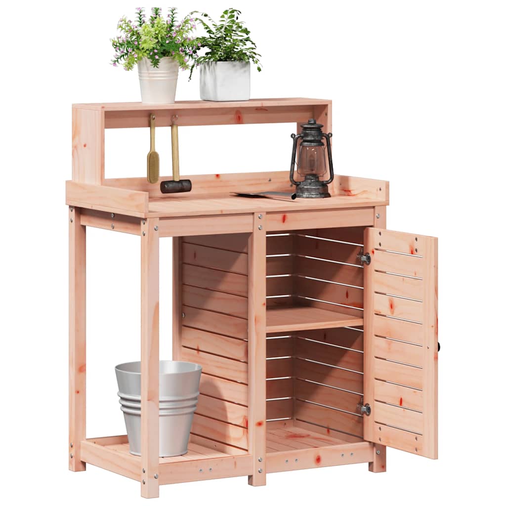plantebord med hylder 82,5x50x109,5 cm massivt douglasgran