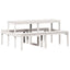 picnicbord 160x134x75 cm massivt fyrretræ hvid