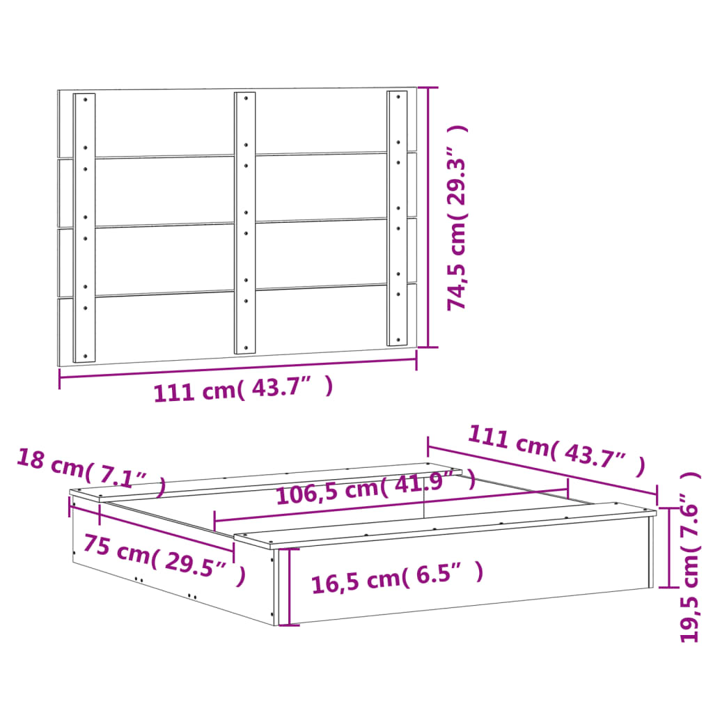 sandkasse med låg 111x111x19,5 cm massivt fyrretræ hvid