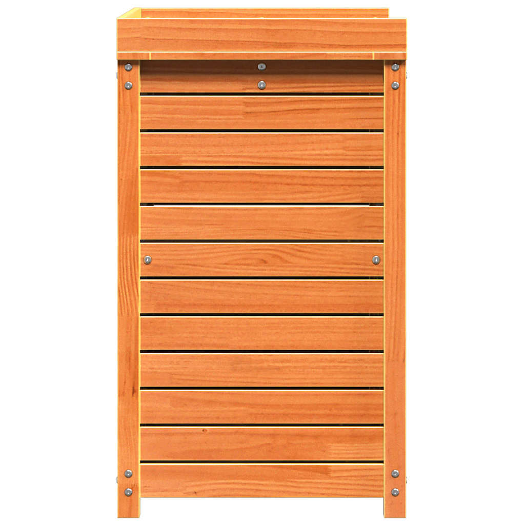 plantebord med hylder 82,5x50x86,5 cm massivt fyrretræ brun