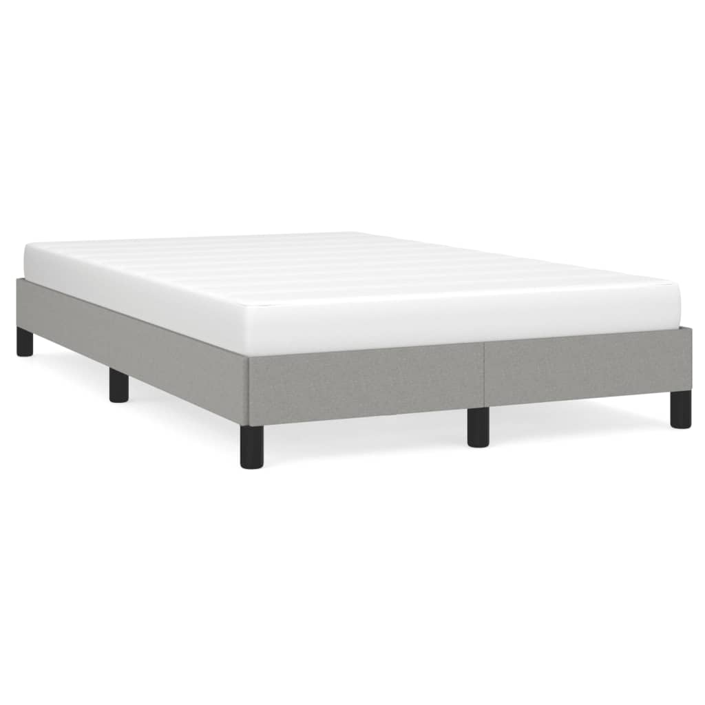 sengeramme uden madras 120x190 cm stof enkeltseng lysegrå