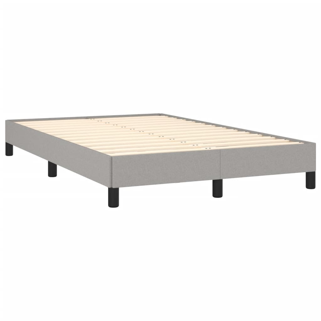 sengeramme uden madras 120x190 cm stof enkeltseng lysegrå