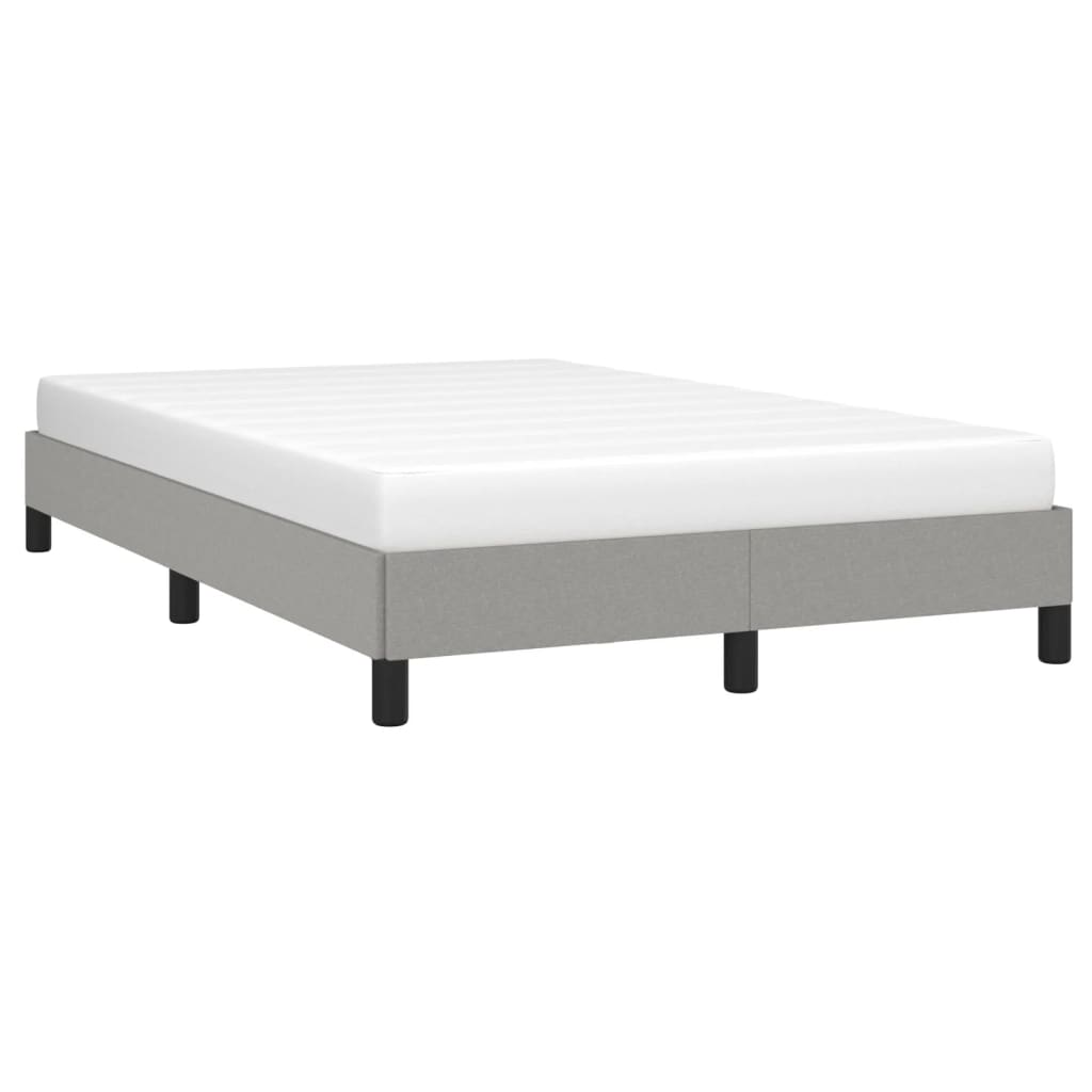 sengeramme uden madras 120x190 cm stof enkeltseng lysegrå