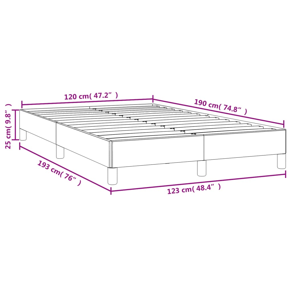 sengeramme uden madras 120x190 cm stof sort