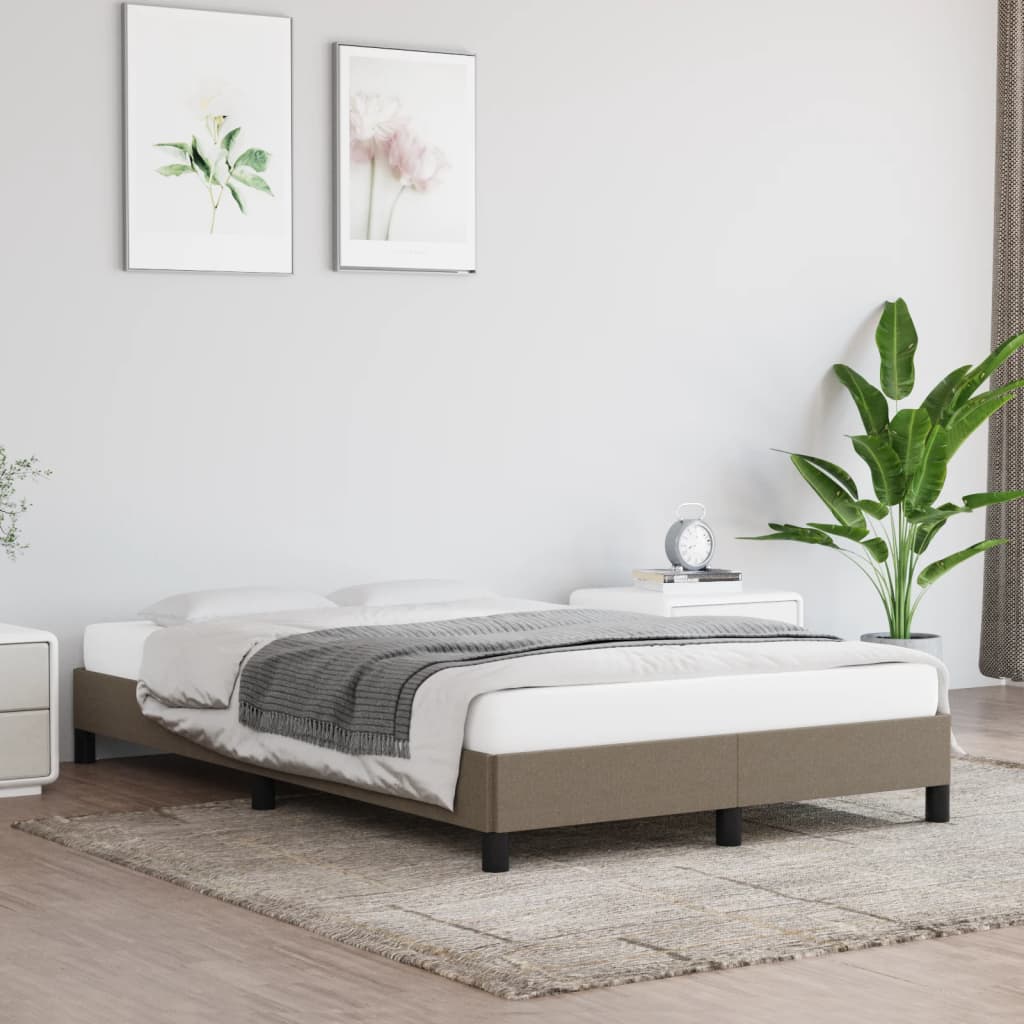 sengeramme uden madras 120x190 cm stof gråbrun