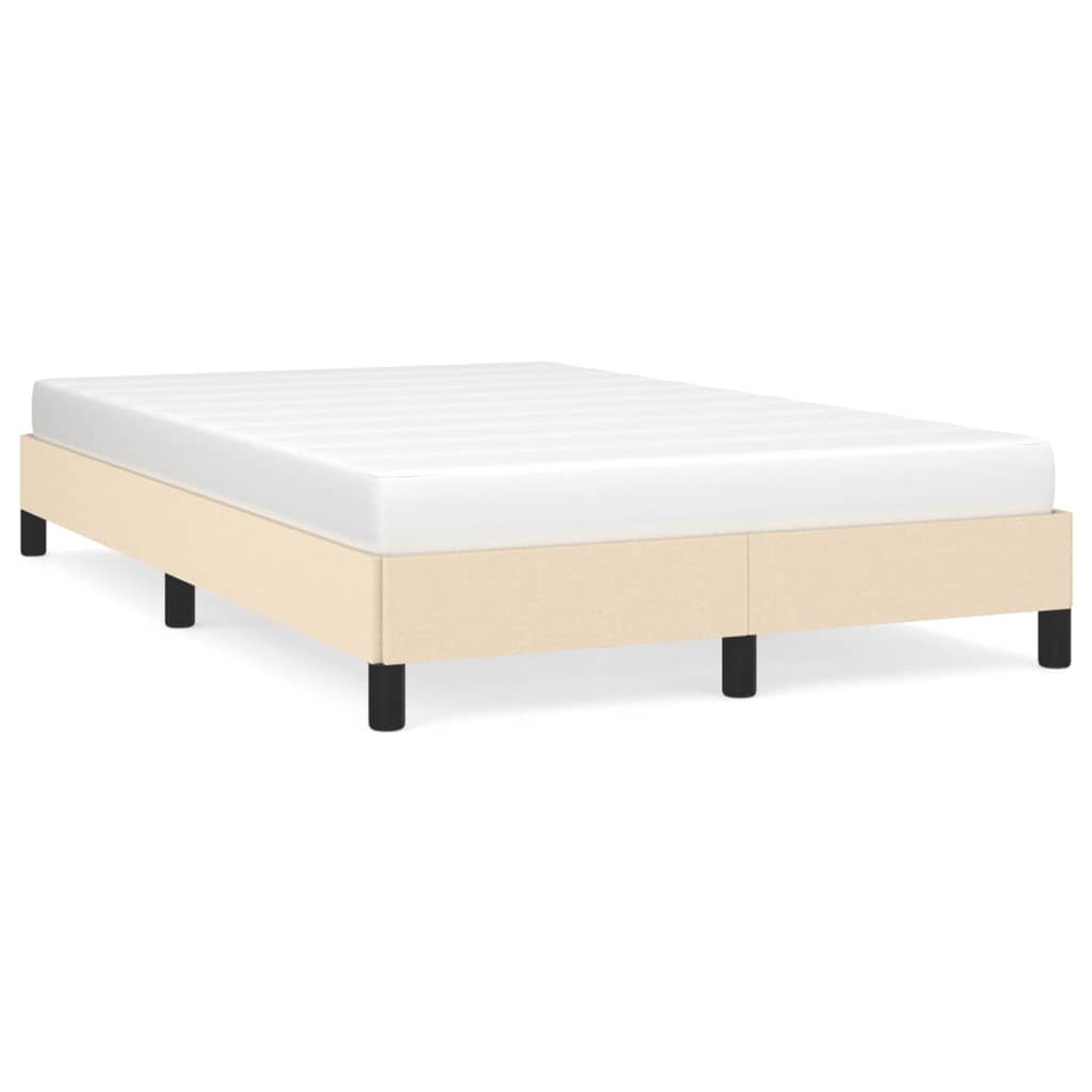 sengeramme uden madras 120x190 cm stof cremefarvet